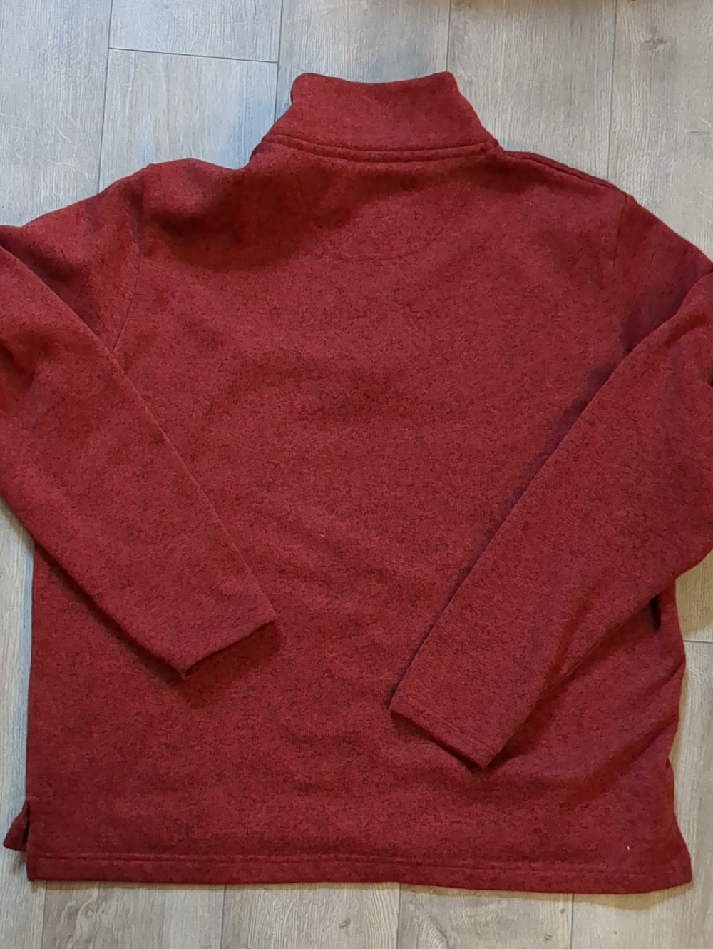 MENS WRANGLER AUTHENTICS 1/4 ZIP SWEATER PULLOVER (HEATHER RED) SIZE L - Picture 8 of 8